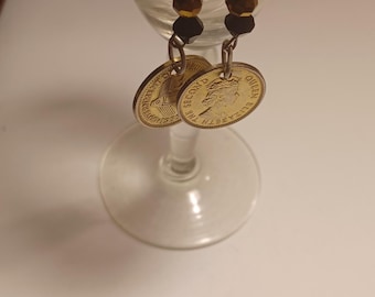 Rare Queen Elizabeth coin "fit for a queen" earrings
