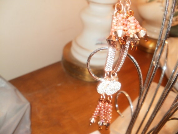 shoulder duster rose gold earrings