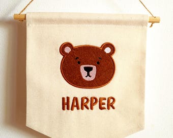 Custom Name Bunting Banner Personalized for Baby Room Decor and Nursery Wall Art