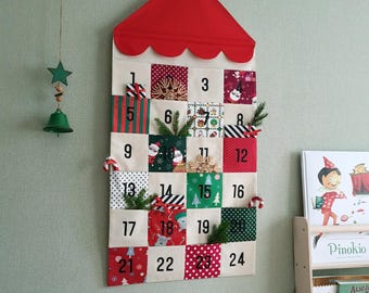 Fabric Advent Calendar: Cotton Christmas Countdown with Pockets