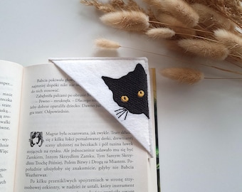 Corner Cat Bookmark – Felt & Cardboard Gift for Book Lovers