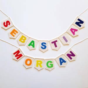 Garland wall for daughter garland wall for son name banner birthday gift for a baby wall decoration personalization gift for her and him