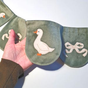 Goose nursery garland baby room animal bunting cotton fabric wall hanging decoration for kids room with geese bunting banner