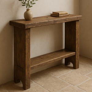 Handmade Rustic Wood Console Table: Farmhouse Entryway Furniture