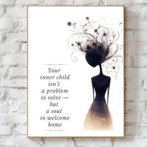 Inner Child Quote Print: Soulful Therapy Office Decor (Digital Download)