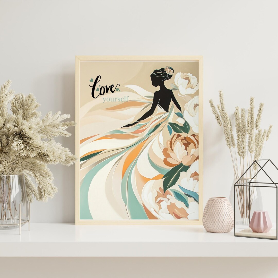 Love Yourself – Self-love Wall Art in Russian, Inspirational Quote ...