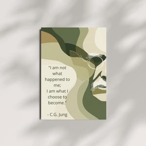 Motivational Jung Quote Poster – Digital Download Wall Art – Inspirational Psychology Printable Decor for Home, Office, Therapy Space