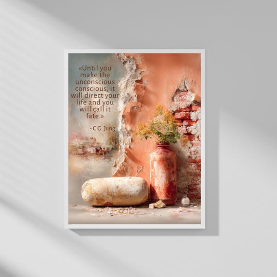 Carl Jung Quote Poster: Vintage Psychology Art (Digital Download)