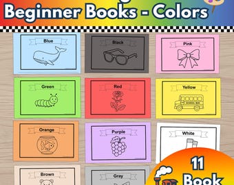 Learning Colors Book Bundle: Preschool Kindergarten Emergent Readers (11 Books)