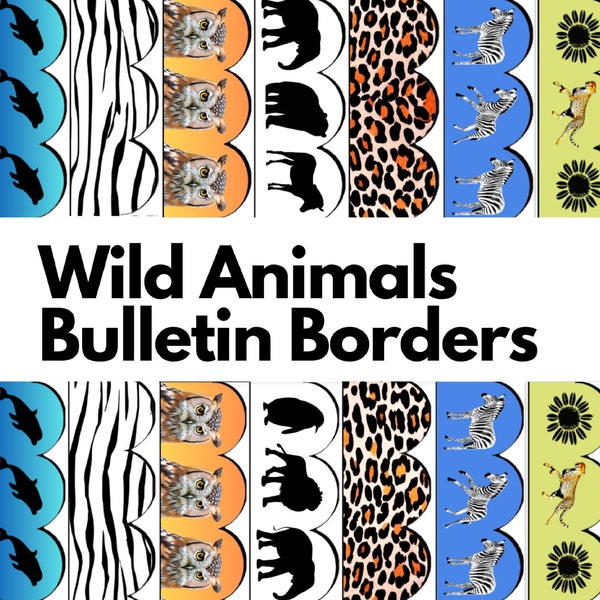 Zoo Animal Bulletin Board Etsy