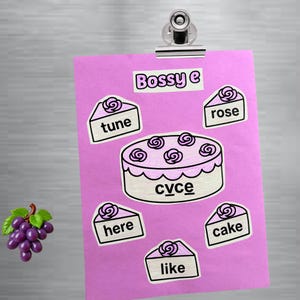 Anchor Chart Bossy E Phonics Craft Art Project Kindergarten 1st Grade ...