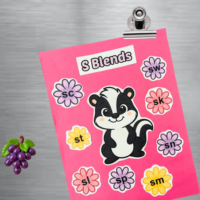 S Consonant Blends Phonics Craft Kindergarten 1st Grade Art Project ...