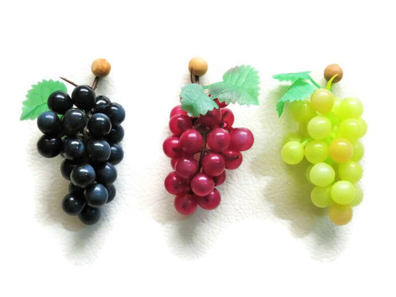 Mini Grapes / Lot of 4 Plastic Grapes Wedding Favor Fruit Wine Etsy