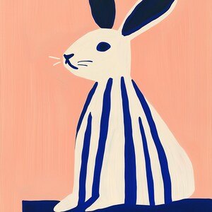 Cozy Rabbit Printable Wall Art - Bunny Nursery Posters - Kids Room Decor - Digital Download JPG PDF - 8x10 inch