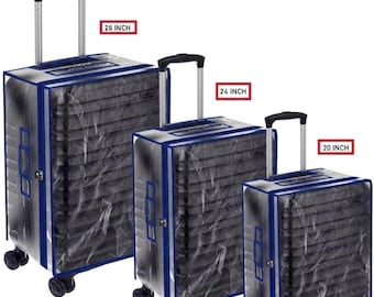 Transparent Suitcase Cover by Rangrez - Professional Travel Luggage Protector - Fits 20" 24" 28" Hardside Spinnners - Water Resistant PVC