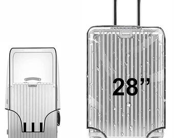 28 Inch Transparent Luggage Cover | Clear Suitcase Protector | Anti-Dust, Waterproof PVC Travel Cover