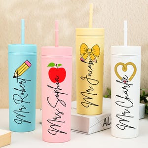 Personalized Gift For Teacher,Custom Teacher Tumbler,Elementary Teacher Gift For Teacher Appreciation,Thank You Teacher Gift,Back To School