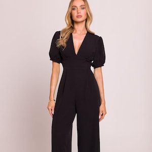 Jumpsuit damen, Elegant Wedding Guest Outfit | Wide Leg Graduation One Piece | Evening Look 2025