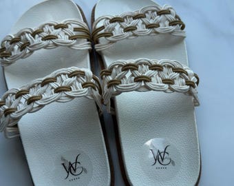 Sandalia de macramé, hecha a mano, estilo boho