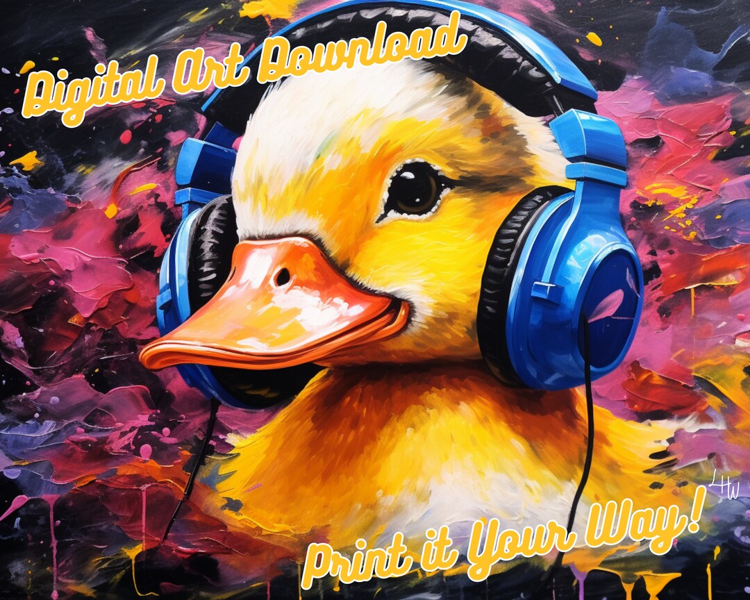 Yellow Duck Jammin' Music Headphones Collection Chunky Etsy