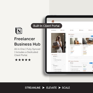 Freelancer Notion Template: Client Portal, CRM, Business Dashboard