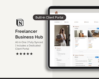 Freelancer Notion Template: Client Portal, CRM, Business Dashboard
