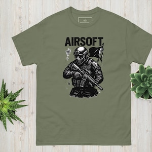 Airsoft Shirt – Tactical Military Style T-Shirt for Players, Combat Operator Tee, Cool Gift for Airsoft Lovers and Team Members