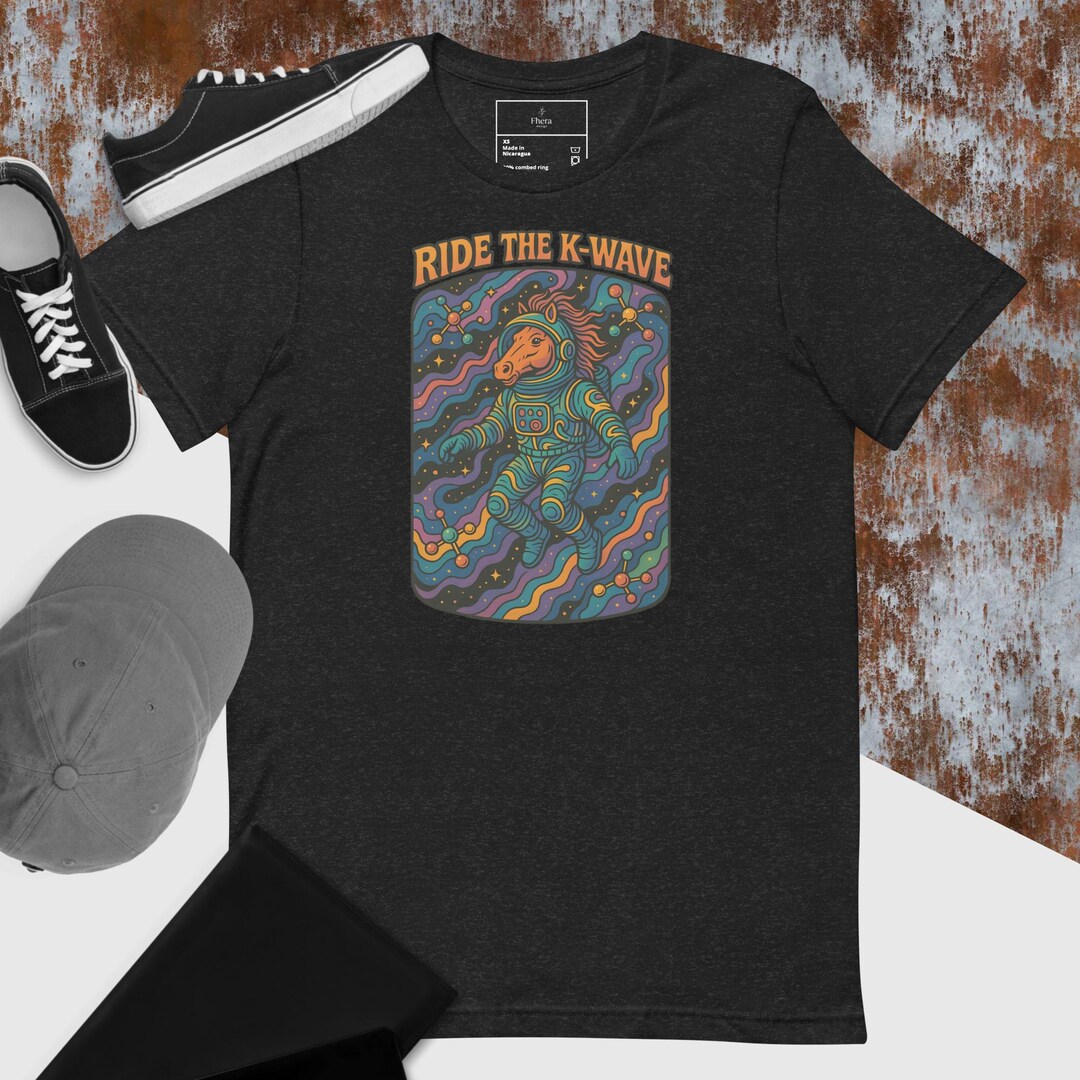Psychedelic Horse Astronaut Rave Shirt: K-wave EDM Festival Tee - Etsy