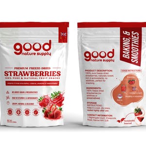Healthy Snack – 100% Freeze Dried Strawberries Fruit Snacks Fruit and Vegetables, Perfect for Smoothies Baking, Cereal, No Added Sugar