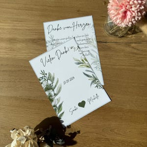 Biglietto di ringraziamento personalizzato per matrimonio – 1° anniversario – con ricordi e amore