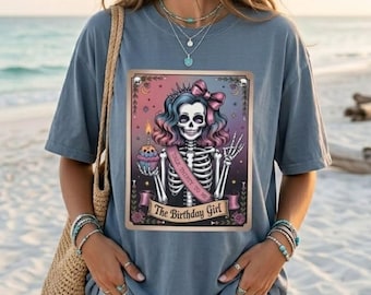 30th Birthday Tarot Card T-Shirt: Comfort Colors Skeleton Tee