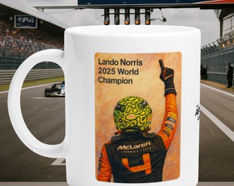 Lando Norris 2025 Champion-mok – Geïllustreerd Formule 1-fanartcadeau