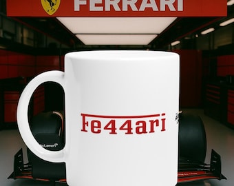 Lewis Hamilton F1 Mug: Fe44ari Inspired Ceramic Coffee Cup