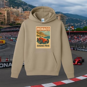 Vintage Monaco Grand Prix Hoodie: Retro F1 Racing Fan Gift