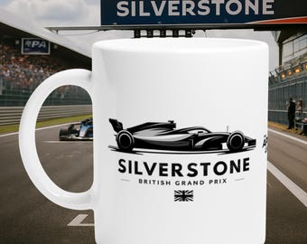 Mug inspiré du Grand Prix de Silverstone - Cadeau de piste de Formule 1 britannique