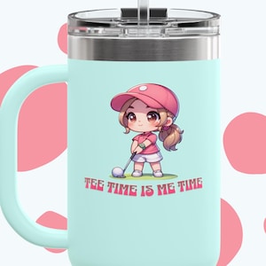 Golf Insulated Travel Mug: 40oz Stainless Steel Tumbler, Leak-Proof