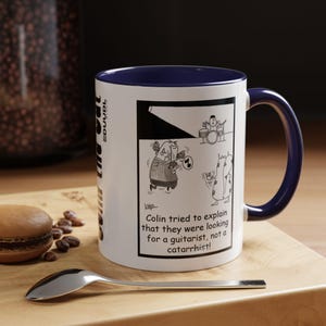 Colin the Cat Cartoon Mug  Catarrhist Edition! Straight from the Duudl archives!
