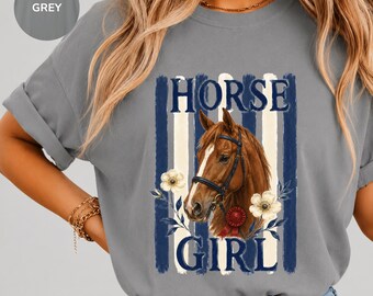 Horse Girl Shirt, Equestrian T-Shirt, Horse Riding Tee, English Rider Shirt, Horse Lover Gift, Vintage Equestrian Tee