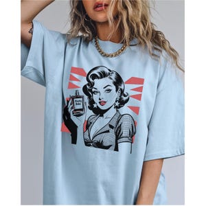 Retro Pop Art T-Shirt: 50s Pin-Up Comic Style Graphic Tee
