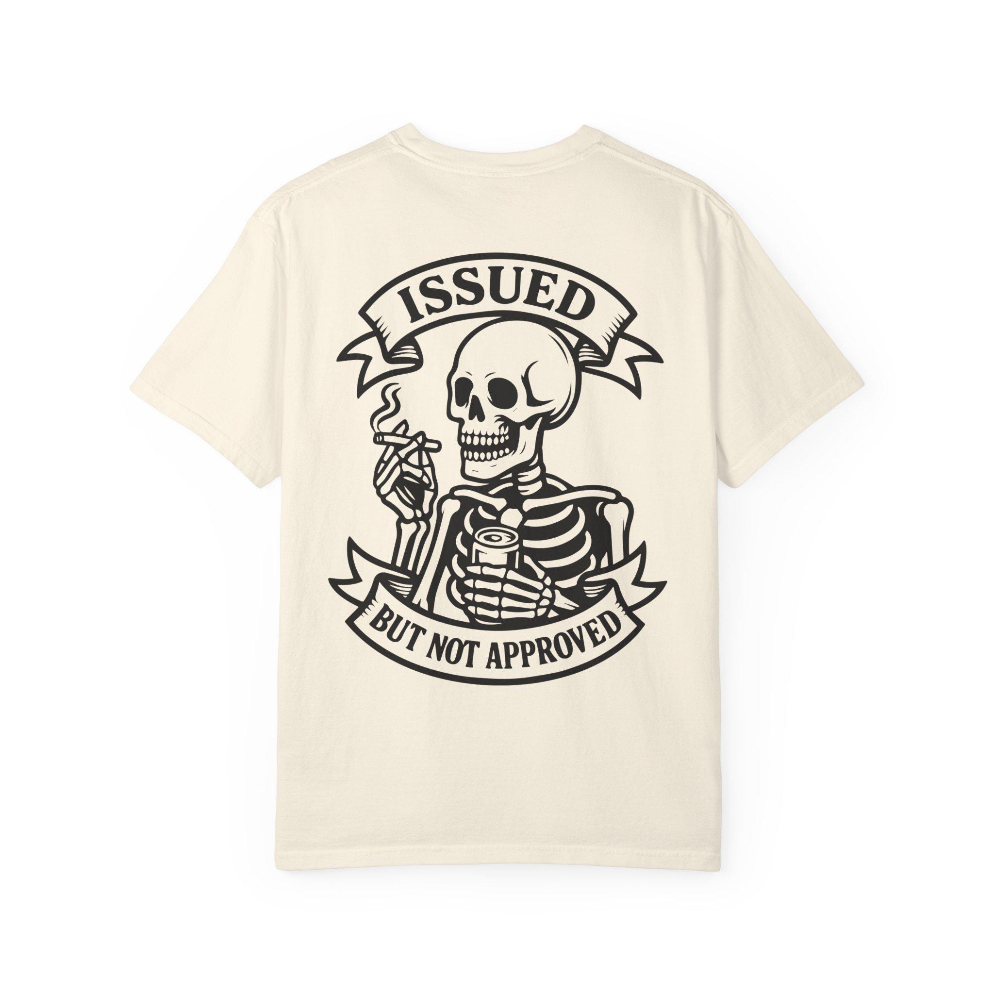 Camiseta unisex con estampado de esqueleto "Force Multiplier Comfort Colors", ropa informal moderna, ideal para Halloween, regalo para amigos, diseño de calavera.