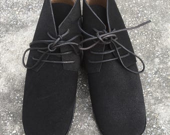 Handmade Civil War Brogan Boots: Rough Cowhide Leather, Hobnail Heel
