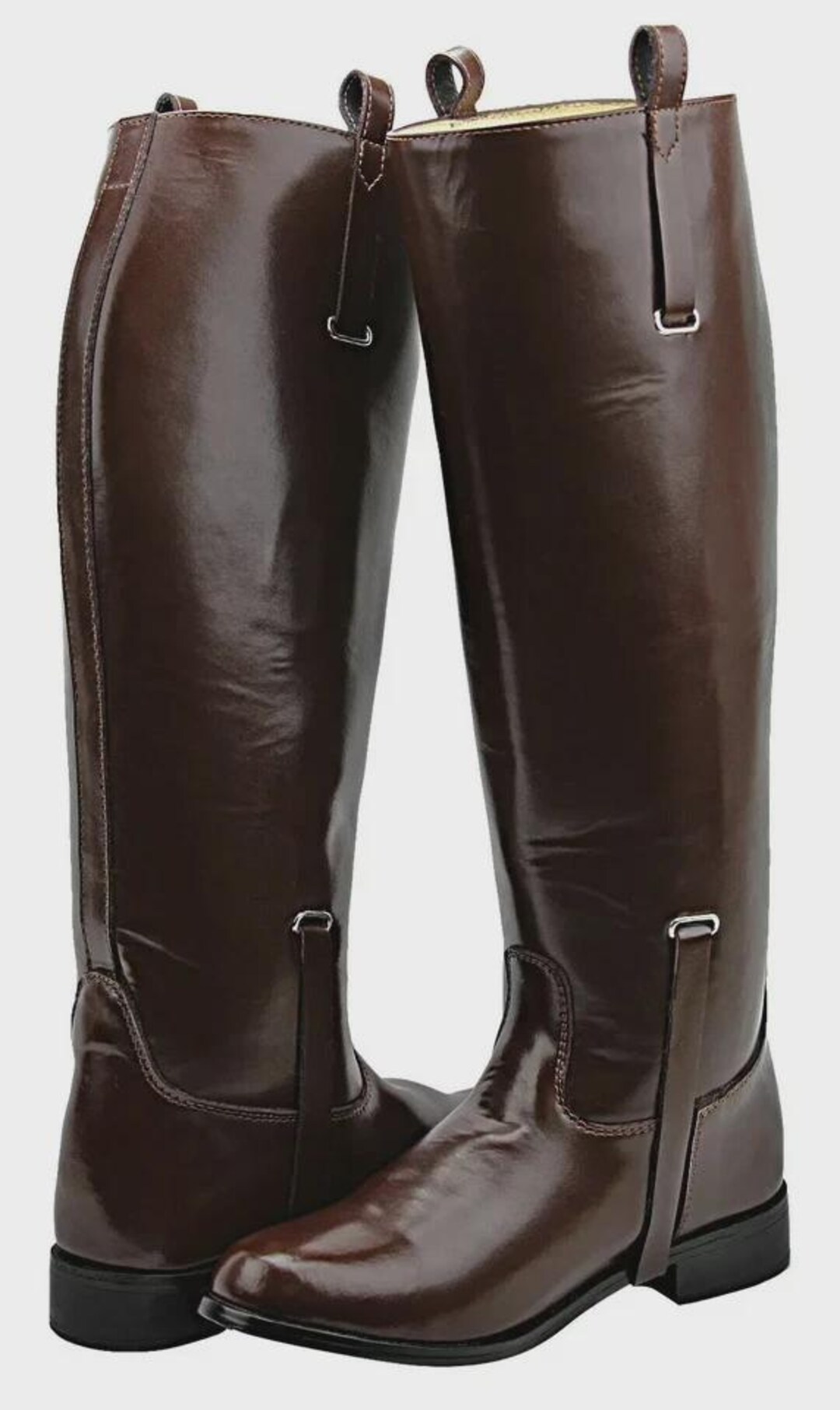 Brown Leather Knee-high Riding Boots – Equestrian Style Winter Fashion ...