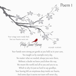 Dad in Heaven-In Memory of Father-Loss of Dad-Dad Memorial Poem-Personalized Memorial Print-Sympathy Gift-Remembrance Print-Choice of Poem