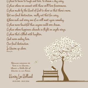 Memorial/Remembrance Poem-Sympathy Gift-Loss of Grandparent-Husband-Wife-Child-Sibling-Parent-Friend-Family Member-Final Destination Poem