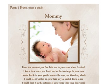 Mothers Day Gift for Mommy - New Mommy Gifts - First Mothers Day - To Mommy from Child - Custom Photo Print - Choice of Poem