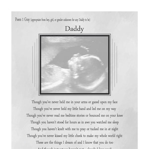 Daddy To Be Christmas Gift, Father To Be, Christmas Gifts for Expecting Dads, First Time Daddy To Be, Gifts From The Bump, Choice of Poem