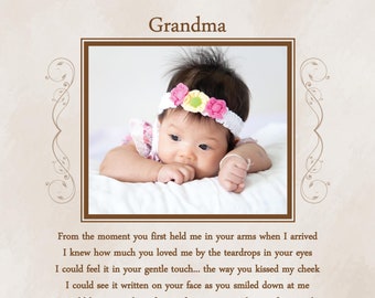 Mothers Day Gifts for Grandma-Personalized Grandma Gift-Grandmother Gift Ideas-Granny Gifts-Grandma Thank You-Nana Gifts-Choice of Poem