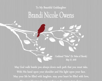 Confirmation Gift-Teen Girl Confirmation-Confirmation Keepsake-Confirmation for Her-Confirmation Print-Catholic Confirmation-Choice of Poem