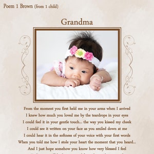 Mothers Day Gifts for Grandma-Personalized Grandma Gift-Grandmother Gift Ideas-Granny Gifts-Grandma Thank You-Nana Gifts-Choice of Poem