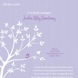 Granddaughter Baptism Gift-Christening Gift for Girl-Personalized Print-Gift for Goddaughter-Dedication Gift-Lord Bless This Child Poem